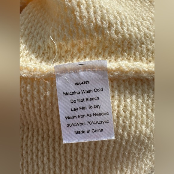 NWT Kiel James Patrick Heartwarmer in Ivory Pink Red Heart Wool Sweater XL - Picture 12 of 12